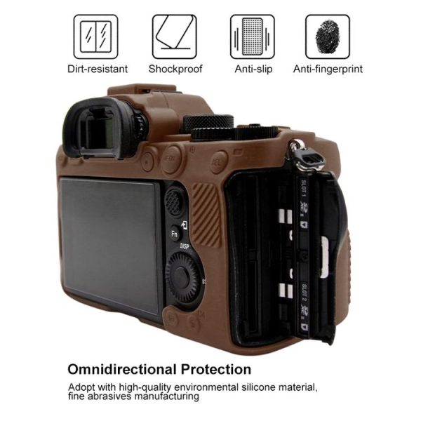 PULUZ Soft Silicone Protective Case for Sony ILCE-9M2 / Alpha 9 II / A92 (Coffee) - Image 4