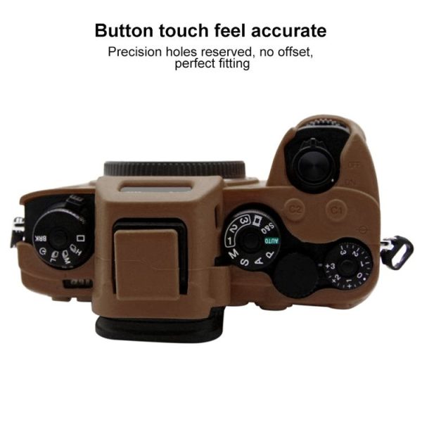 PULUZ Soft Silicone Protective Case for Sony ILCE-9M2 / Alpha 9 II / A92 (Coffee) - Image 5