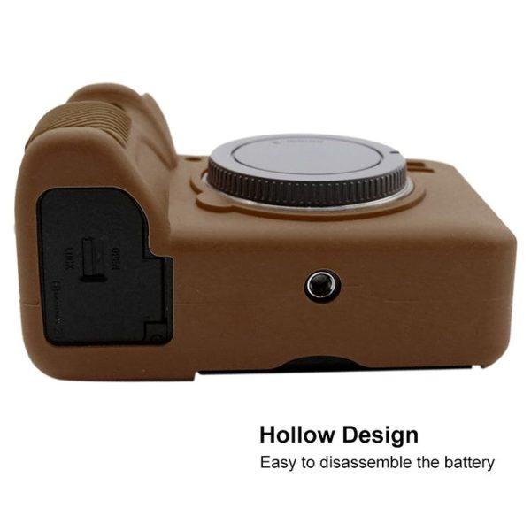 PULUZ Soft Silicone Protective Case for Sony ILCE-9M2 / Alpha 9 II / A92 (Coffee) - Image 7