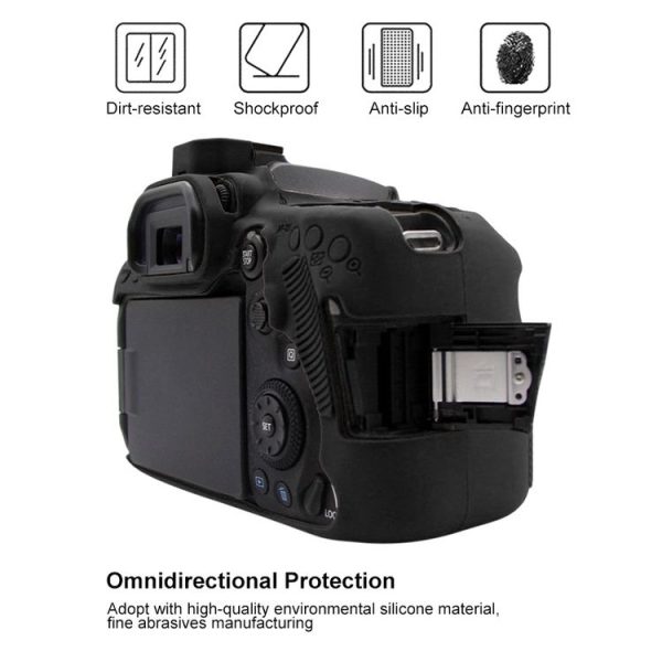 PULUZ Soft Silicone Protective Case for Canon EOS 90D (Black) - Image 4