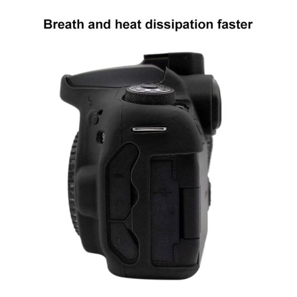 PULUZ Soft Silicone Protective Case for Canon EOS 90D (Black) - Image 6
