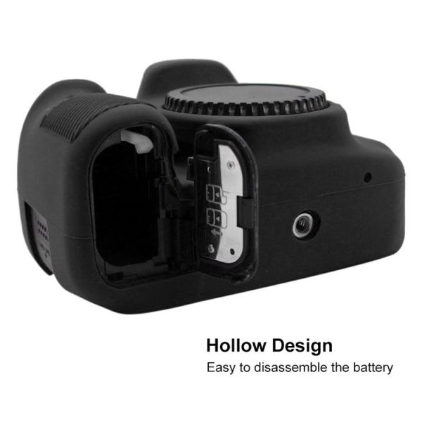 PULUZ Soft Silicone Protective Case for Canon EOS 90D (Black) - Image 7