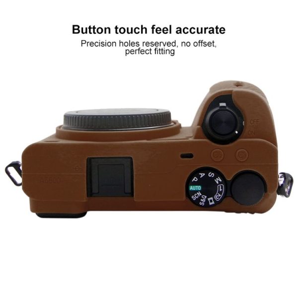 PULUZ Soft Silicone Protective Case for Sony A6600 / ILCE-6600 (Coffee) - Image 5