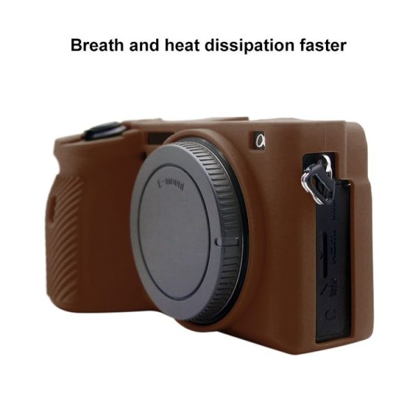 PULUZ Soft Silicone Protective Case for Sony A6600 / ILCE-6600 (Coffee) - Image 6