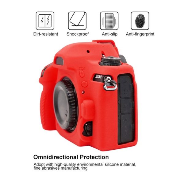 PULUZ Soft Silicone Protective Case for Nikon D780 (Red) - Image 4