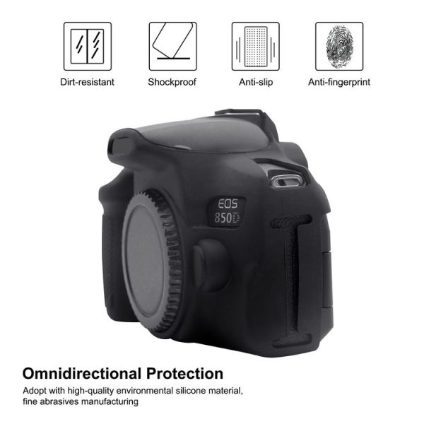 PULUZ Soft Silicone Protective Case for Canon EOS 850D (Black) - Image 4