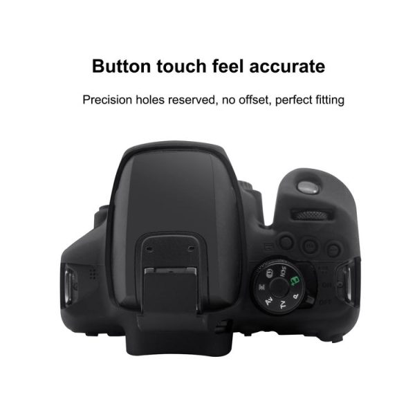 PULUZ Soft Silicone Protective Case for Canon EOS 850D (Black) - Image 5
