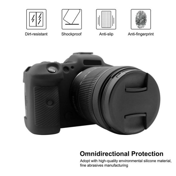 PULUZ Soft Silicone Protective Case for Canon EOS R5 (Black) - Image 3