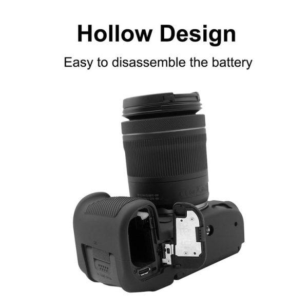 PULUZ Soft Silicone Protective Case for Canon EOS R5 (Black) - Image 6