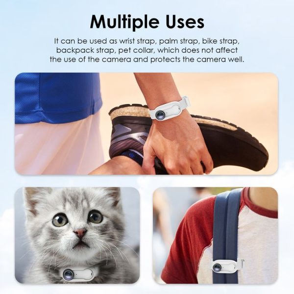 Insta360 GO 3 / GO 3S PULUZ Camera Silicone Case Wristband Bicycle Strap Extension Mount (White) - Image 5