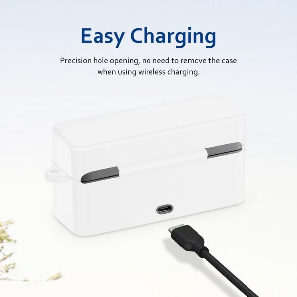 DJI Mic 2 PULUZ Charging Case Silicone Scratch-proof Protective Cover (White) - Image 5