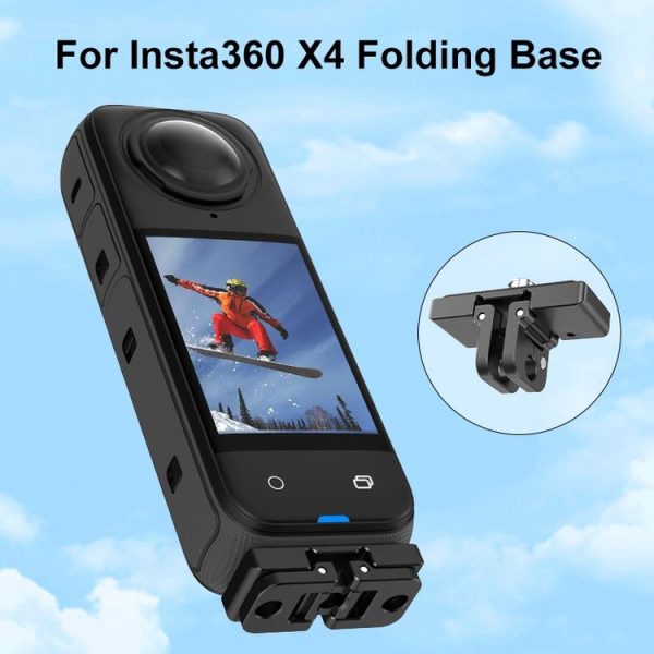 Insta360 X4 PULUZ Quick Release 1 / 4 inch Folding Base (Black) - Image 3