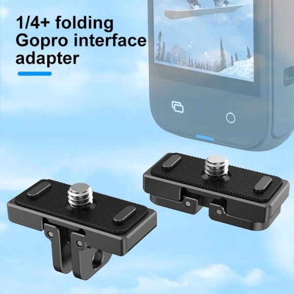 Insta360 X4 PULUZ Quick Release 1 / 4 inch Folding Base (Black) - Image 5