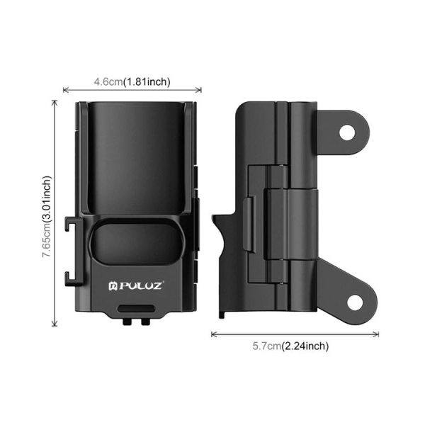 DJI OSMO Pocket 3 PULUZ Plastic Protection Frame Expansion Cold Shoe Adapter Bracket (Black) - Image 2