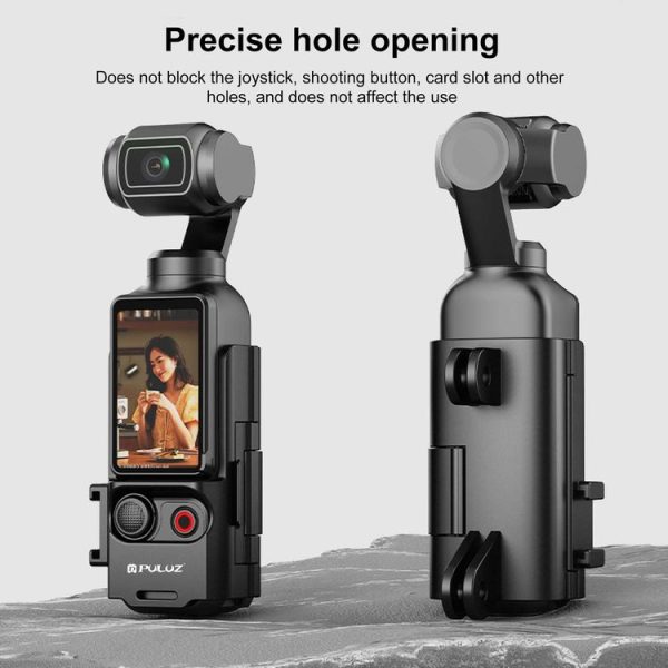 DJI OSMO Pocket 3 PULUZ Plastic Protection Frame Expansion Cold Shoe Adapter Bracket (Black) - Image 7