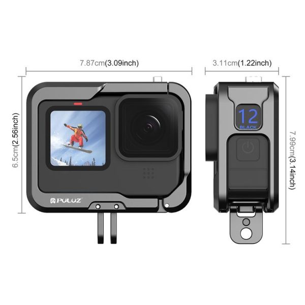 GoPro HERO13 Black / 12 Black / 11 Black / 10 Black / 9 Black PULUZ Metal Camera Cage (Black) - Image 2