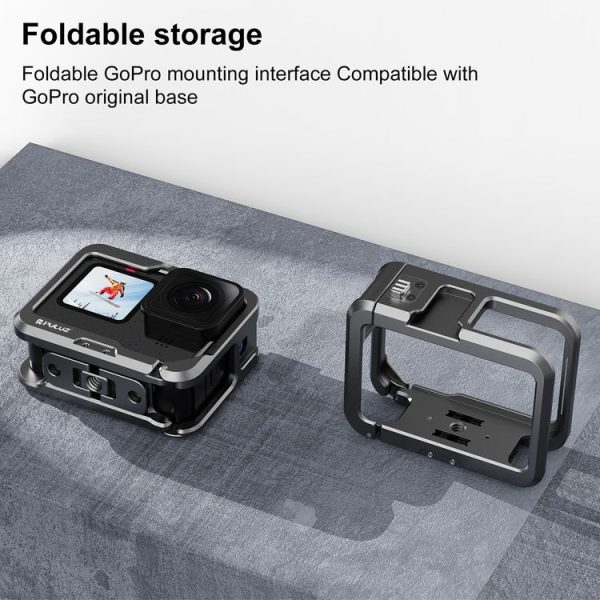 GoPro HERO13 Black / 12 Black / 11 Black / 10 Black / 9 Black PULUZ Metal Camera Cage (Black) - Image 5
