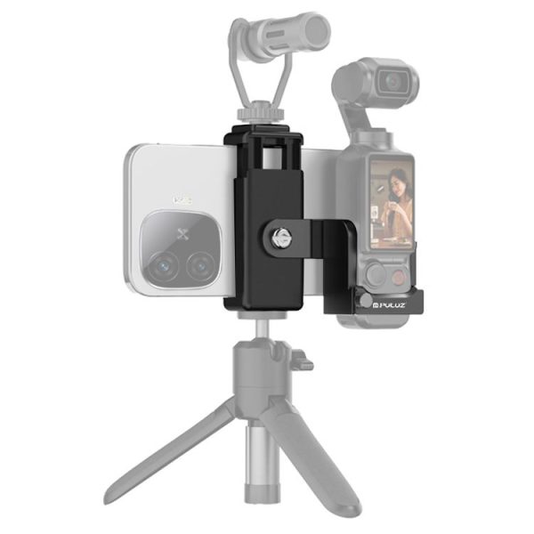 DJI OSMO Pocket 3 PULUZ Protective Frame Expansion Phone Clamp Adapter Bracket (Black)