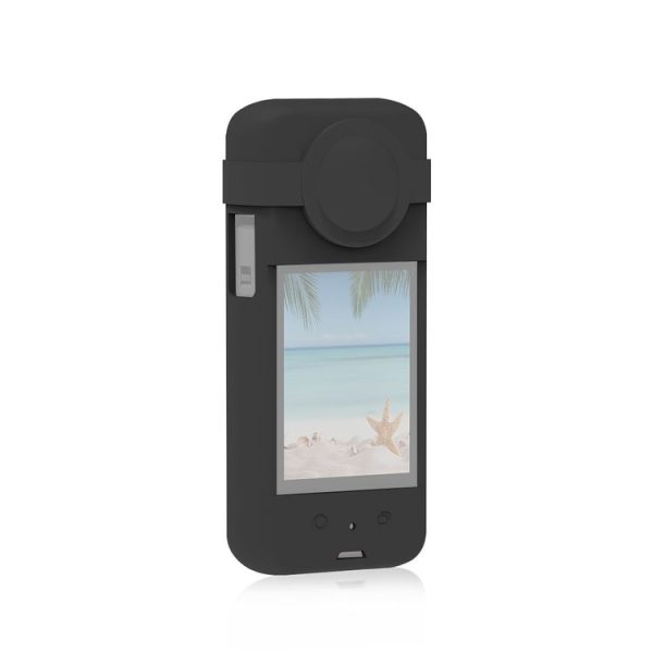 Insta360 X3 PULUZ Silicone Protective Case with Lens Cover (Black)
