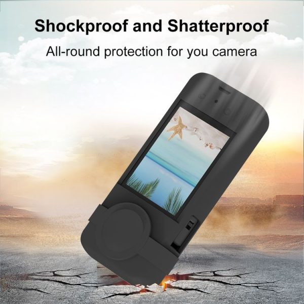 Insta360 X3 PULUZ Silicone Protective Case with Lens Cover (Black) - Image 4