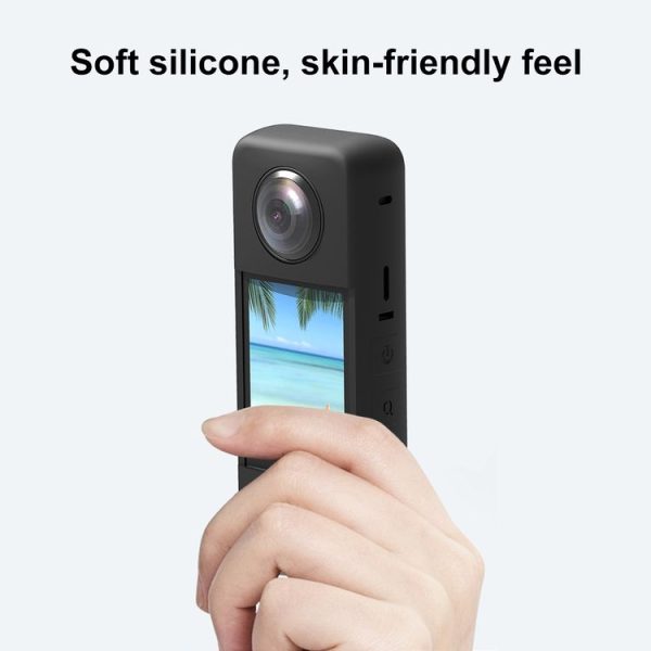 Insta360 X3 PULUZ Silicone Protective Case with Lens Cover (Black) - Image 5