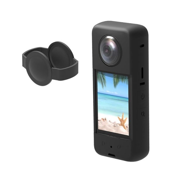 Insta360 X3 PULUZ Silicone Protective Case with Lens Cover (Black) - Image 6