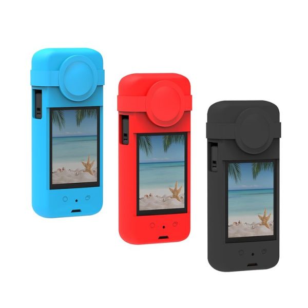 Insta360 X3 PULUZ Silicone Protective Case with Lens Cover (Black) - Image 7