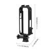 Insta360 X3 PULUZ Cold Shoe PC Plastic Protective Frame with Adapter Mount & Screw (Black) - Image 2