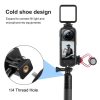Insta360 X3 PULUZ Cold Shoe PC Plastic Protective Frame with Adapter Mount & Screw (Black) - Image 3
