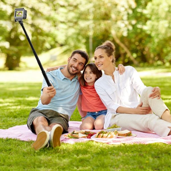 PULUZ 110cm Metal Selfie Stick Monopod with Invisible Adapter Base & Screw for Insta360 One RS / X2 / X3 / X4 - Image 7