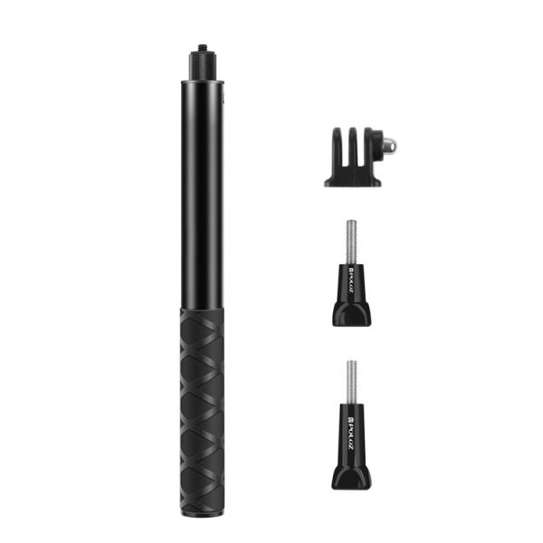 PULUZ 110cm Metal Selfie Stick Monopod with Invisible Adapter Base & Screw for Insta360 One RS / X2 / X3 / X4 - Image 8