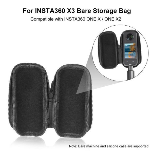 Insta360 X3 / ONE X2 PULUZ Camera Portable Case Box Storage Bag (Black) - Image 5