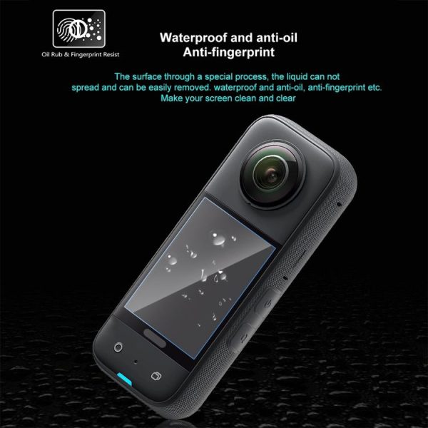 Insta360 X3 PULUZ 2pcs Curved HD Screen Film (Transparent) - Image 3