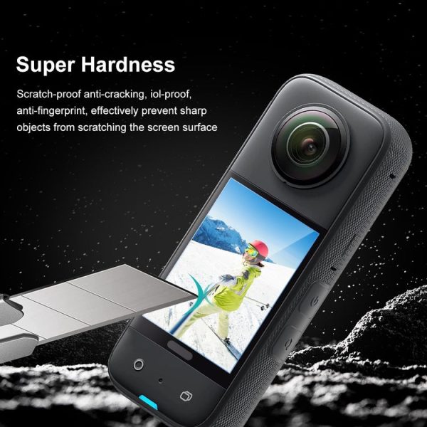 Insta360 X3 PULUZ 2pcs Curved HD Screen Film (Transparent) - Image 4