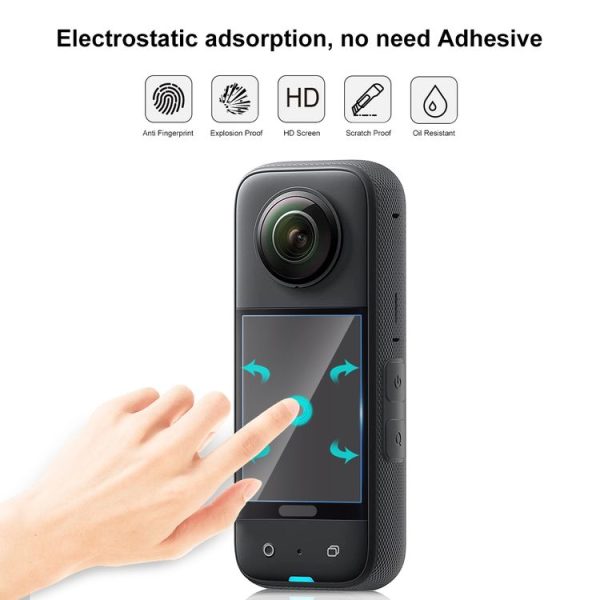 Insta360 X3 PULUZ 2pcs Curved HD Screen Film (Transparent) - Image 5
