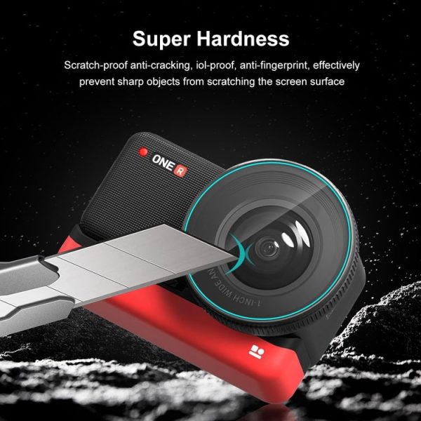 Insta360 One RS PULUZ 3 in 1 Screen + 4K Lens + Leica Lens Tempered Glass Film (Transparent) - Image 5