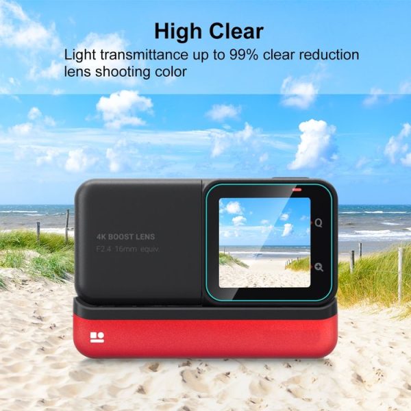 Insta360 One RS PULUZ 3 in 1 Screen + 4K Lens + Leica Lens Tempered Glass Film (Transparent) - Image 6