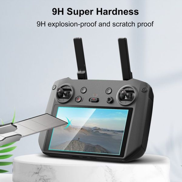 DJI RC Pro PULUZ Remote Control Screen Tempered Glass Film (Transparent) - Image 4