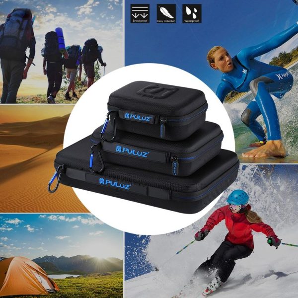 PULUZ Waterproof Carrying and Travel Case for GoPro, DJI Osmo Action and other Sport Cameras Accessories, Small Size: 16cm x 12cm x 7cm (Black) - Image 10