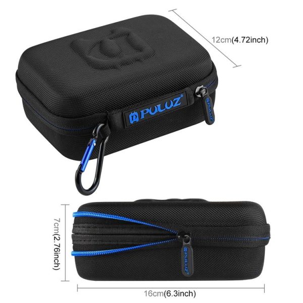 PULUZ Waterproof Carrying and Travel Case for GoPro, DJI Osmo Action and other Sport Cameras Accessories, Small Size: 16cm x 12cm x 7cm (Black) - Image 4