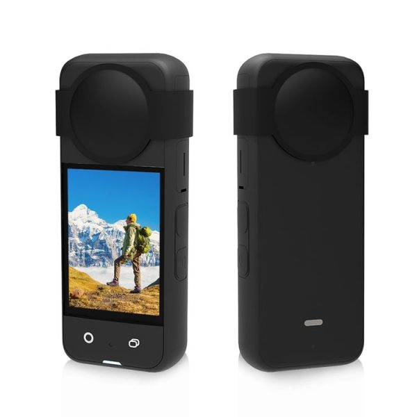 Insta360 X3 PULUZ Silicone Lens Body Lens Guard Protective Cover (Black) - Image 6
