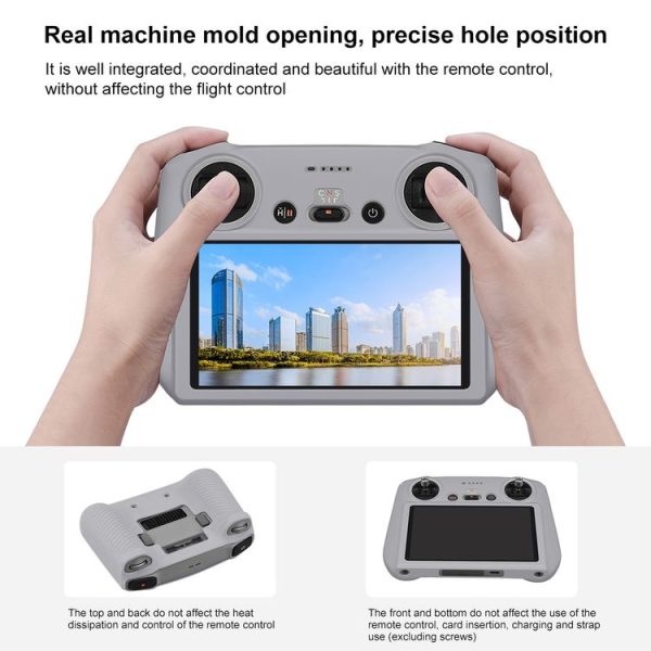 DJI Mini 3 Pro / DJI RC with Screen PULUZ Silicone Protective Case (Grey) - Image 3