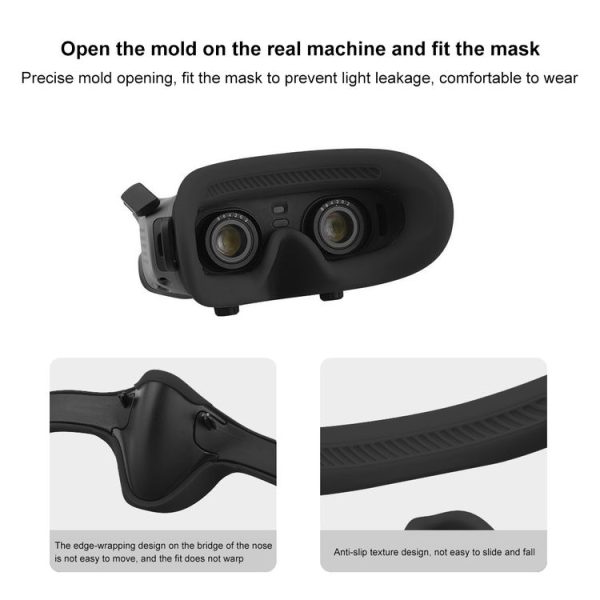DJI Avata Goggles 2 PULUZ Flying Eye Mask Silicone Protective Case (Black) - Image 3