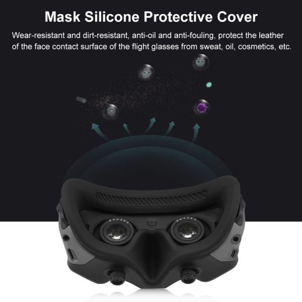 DJI Avata Goggles 2 PULUZ Flying Eye Mask Silicone Protective Case (Black) - Image 5