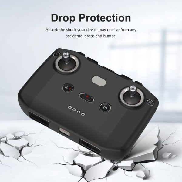 PULUZ Shockproof Anti-scratch Silicone Case For DJI Neo / Mini 3 / 3 Pro / Mavic 3 / Air 2S / Mini 2 RC-N2 / RC-N1 / RC-N3 Remote Control (Black) - Image 5