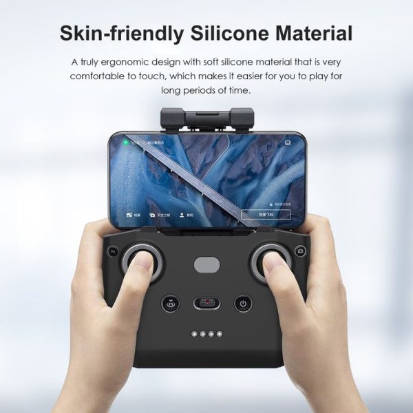 PULUZ Shockproof Anti-scratch Silicone Case For DJI Neo / Mini 3 / 3 Pro / Mavic 3 / Air 2S / Mini 2 RC-N2 / RC-N1 / RC-N3 Remote Control (Black) - Image 6