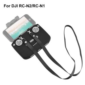 PULUZ Shockproof Anti-scratch Silicone Case with Neck Strap For DJI Neo / Mini 3 / 3 Pro / Mavic 3 / Air 2S / Mini 2 RC-N2 / RC-N1 / RC-N3 Remote Control (Black)