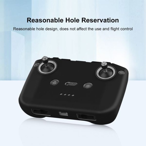 PULUZ Shockproof Anti-scratch Silicone Case with Neck Strap For DJI Neo / Mini 3 / 3 Pro / Mavic 3 / Air 2S / Mini 2 RC-N2 / RC-N1 / RC-N3 Remote Control (Black) - Image 4