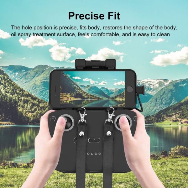 PULUZ Shockproof Anti-scratch Silicone Case with Neck Strap For DJI Neo / Mini 3 / 3 Pro / Mavic 3 / Air 2S / Mini 2 RC-N2 / RC-N1 / RC-N3 Remote Control (Black) - Image 7