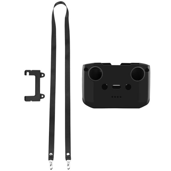 PULUZ Shockproof Anti-scratch Silicone Case with Neck Strap For DJI Neo / Mini 3 / 3 Pro / Mavic 3 / Air 2S / Mini 2 RC-N2 / RC-N1 / RC-N3 Remote Control (Black) - Image 9